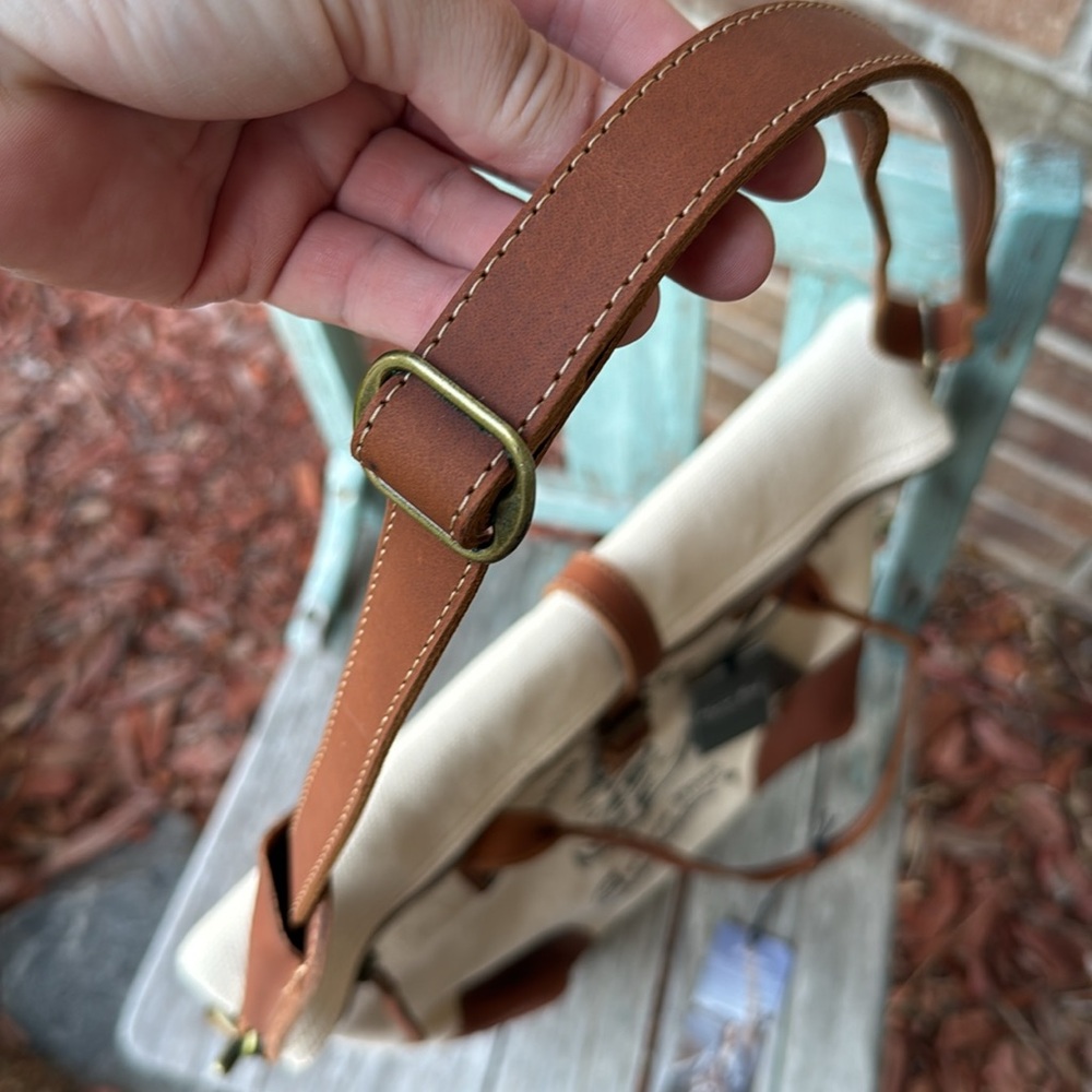 Myra Bag High Seas Upcycled Cream and Brown Anchor Shoulder Bag/Tote - Picture 5 of 13